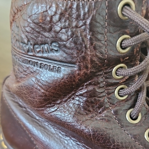 Dr. Martens Dark Brown Leather Boots main image 6